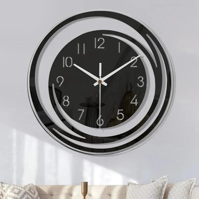 Acrylic wall clock - Scandinavian design - Black - clock -  - #tag1#
