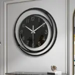 Acrylic wall clock Scandinavian design Black clock tag1