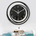 Acrylic wall clock Scandinavian design Black clock tag1