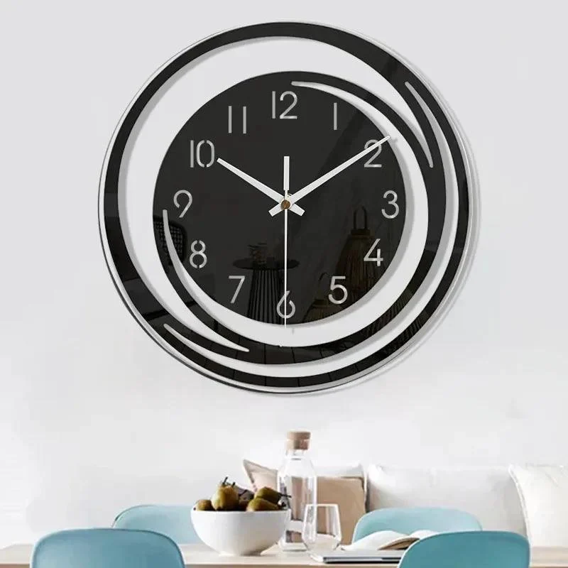 Acrylic wall clock - Scandinavian design - Black - clock -  - #tag1#
