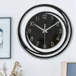 Acrylic wall clock Scandinavian design Black clock tag1