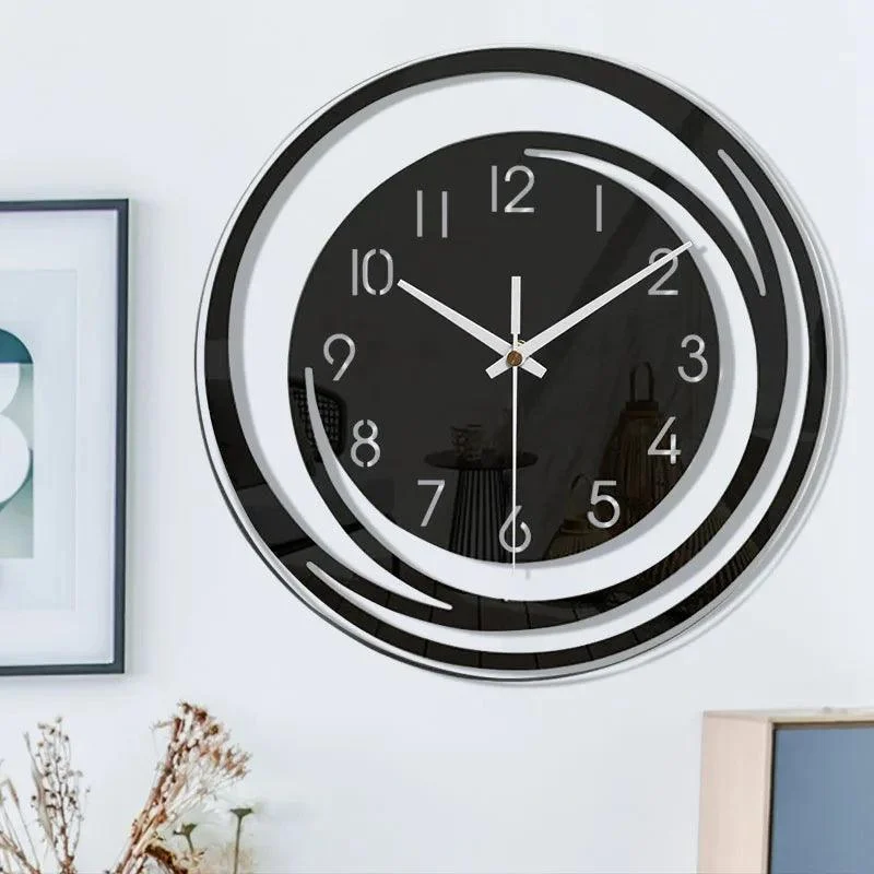 Acrylic wall clock - Scandinavian design - Black - clock -  - #tag1#