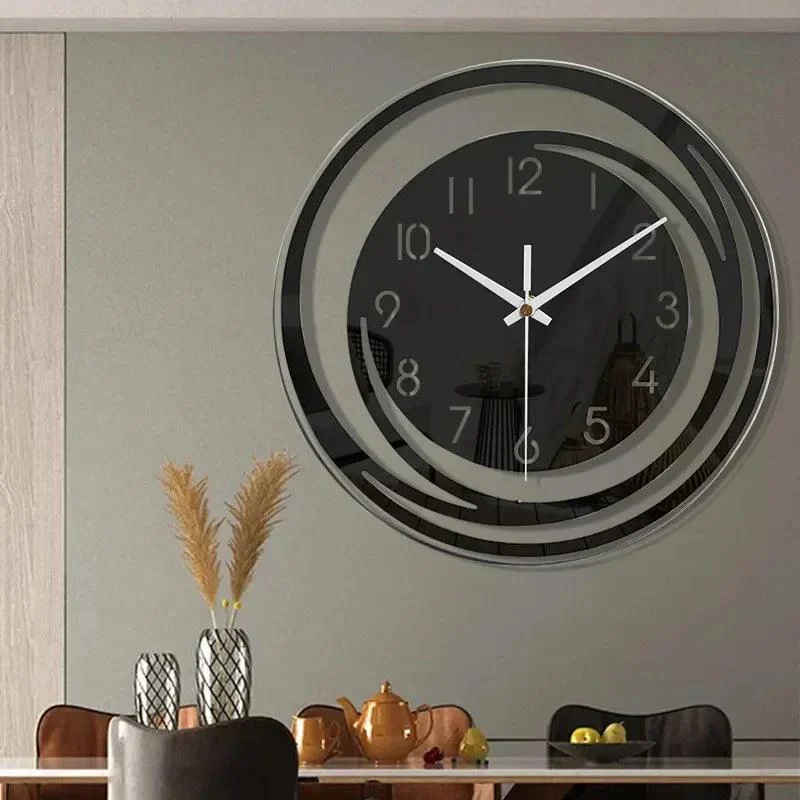 Acrylic wall clock - Scandinavian design - Black - clock -  - #tag1#