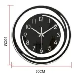 Acrylic wall clock Scandinavian design Black clock tag1