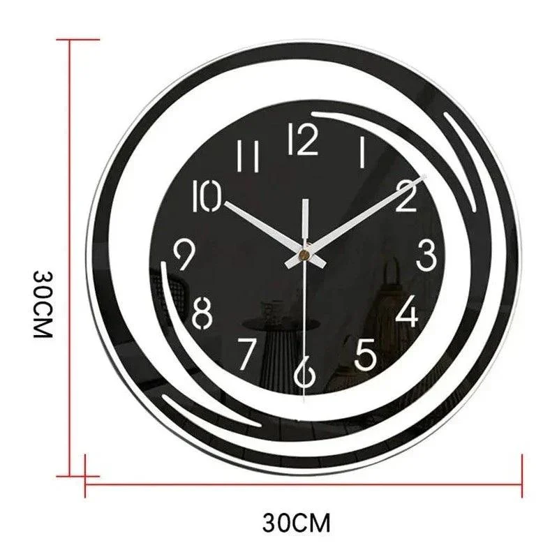 Acrylic wall clock - Scandinavian design - Black - clock -  - #tag1#