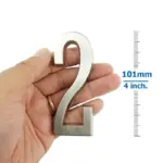 Adhesive 4 101mm Height House Number Sticker Door Number for House Digits Zinc Alloy Satin Nickel 8bc9bf23 2447 4736 b776 ebce7fe5816a