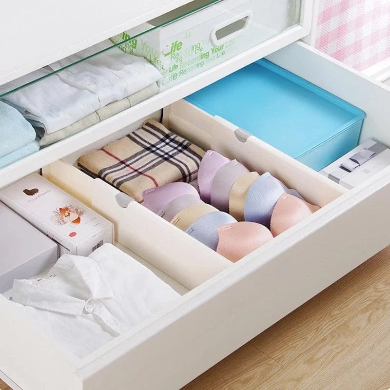 Adjustable Storage Drawers Divider Retractable Plastic Drawer Partition Holder -  - #tag1#