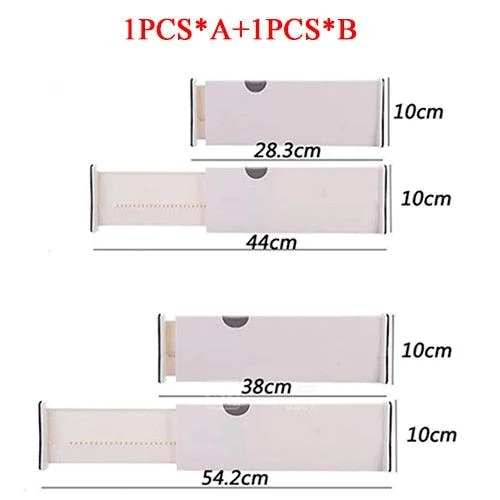 Adjustable Storage Drawers Divider Retractable Plastic Drawer Partition Holder -  - #tag1#