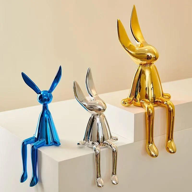 Adorable Bunny Figurine Home Decor -