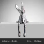 Adorable Bunny Figurine Home Decor