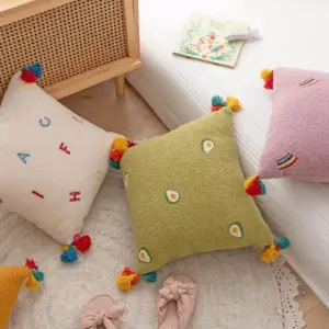 Adorable Embroidered Kids Room Pillow