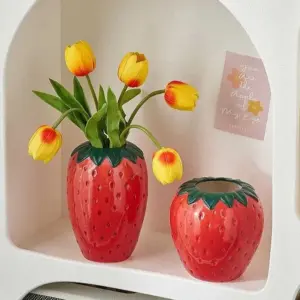 Aesthetic Bando Strawberry Vase - 