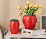 Aesthetic Bando Strawberry Vase
