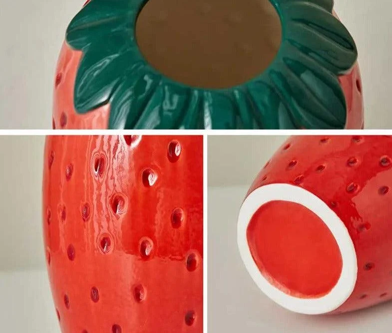 Aesthetic Bando Strawberry Vase -