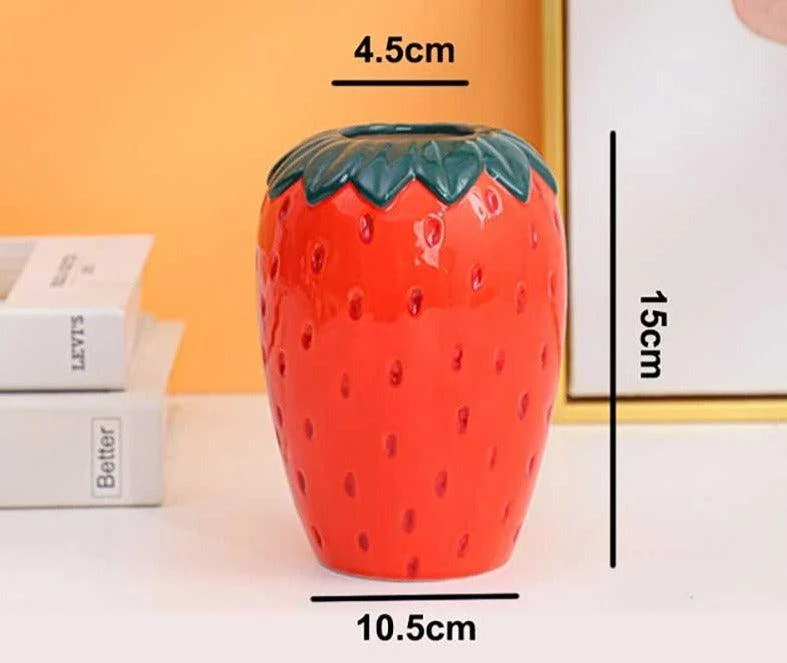 Aesthetic Bando Strawberry Vase -