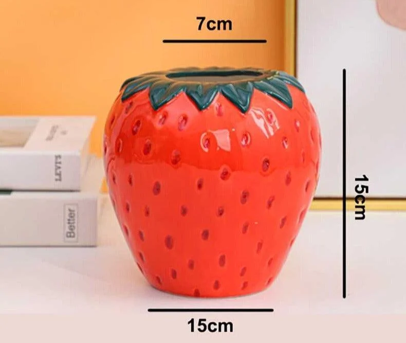 Aesthetic Bando Strawberry Vase -