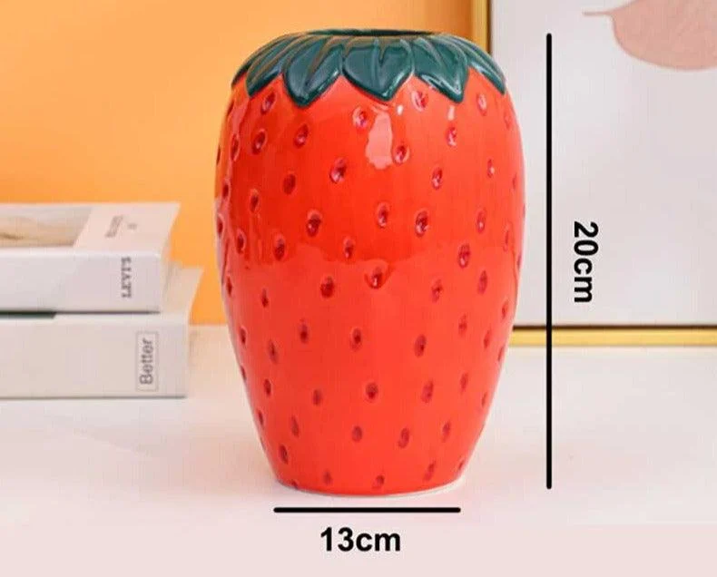 Aesthetic Bando Strawberry Vase -