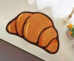 Aesthetic Bedroom Tufted Croissant Rug