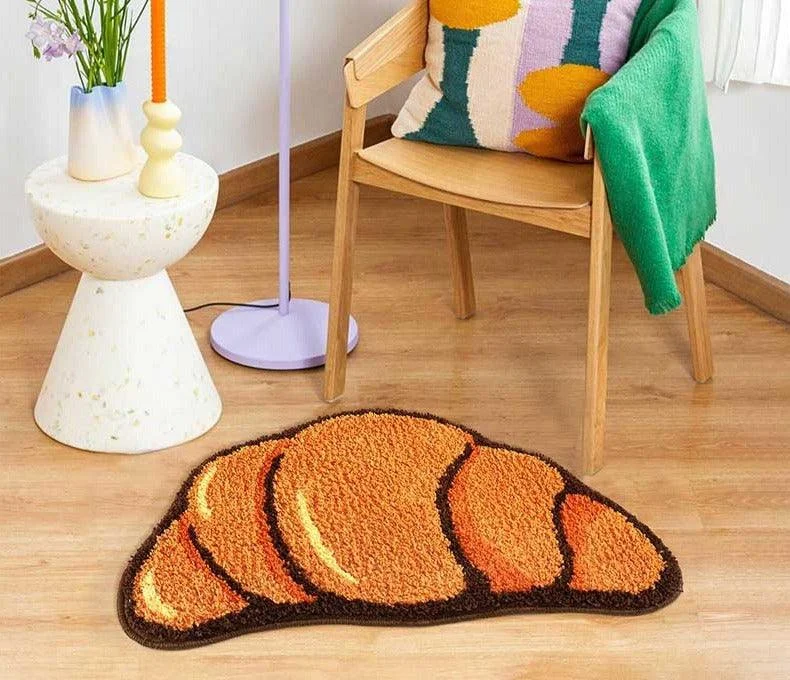 Aesthetic Bedroom Tufted Croissant Rug -