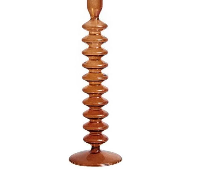 Aesthetic Brown Wavy Candle Holders -