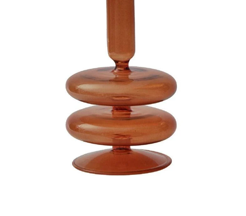 Aesthetic Brown Wavy Candle Holders -