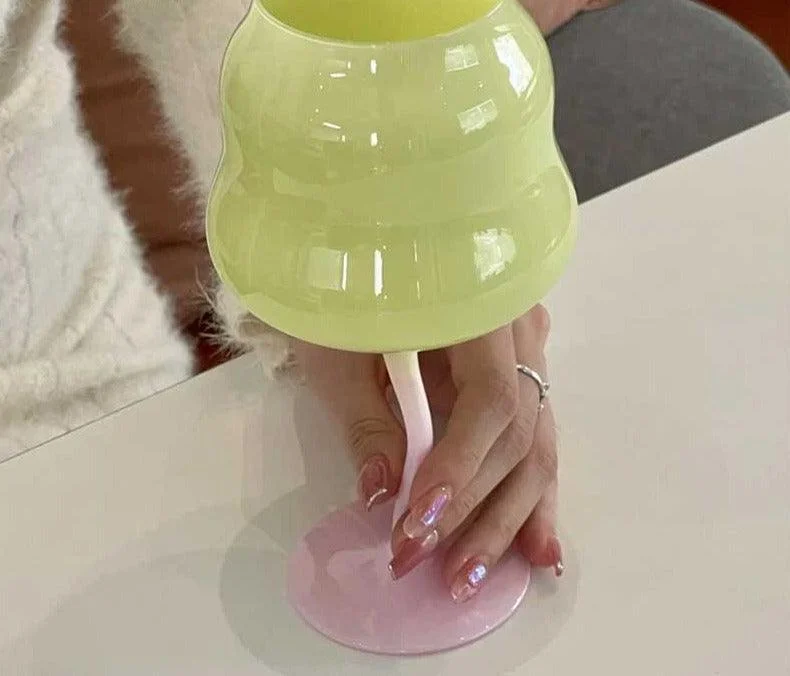 Aesthetic Candy Colored Wine Glass Cup -