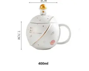 Aesthetic Ceramic Astronaut Galaxy Mug with Lid