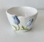 Aesthetic Ceramic Embossed Tulip Mug Plates