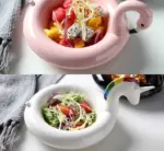 Aesthetic Ceramic Flamingo Swan Unicorn Bowl Dessert Plate