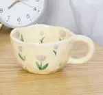 Aesthetic Ceramic Floral Cherry Blossom Mug