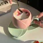 Aesthetic Ceramic Tulip Shaped Coffee Mug Saucer Set