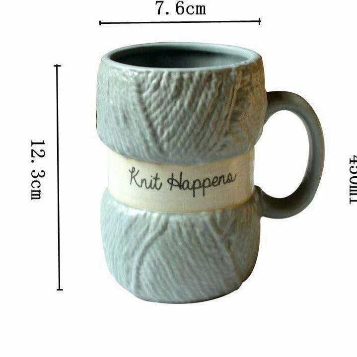 Aesthetic Ceramic Wool Mug -