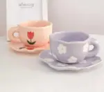 Aesthetic Cute Floral Coffee Mugs