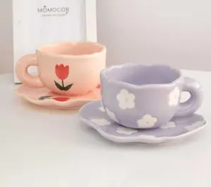 Aesthetic Cute Floral Coffee Mugs