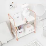 Aesthetic Desk Rose Gold Storage Rack tag1