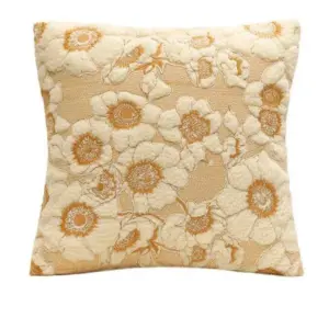 Aesthetic Floral Sunflower Embroidered Pillow Cover - 