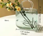 Aesthetic Flower Glass Basket Vase Fish Tank