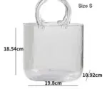 Aesthetic Flower Glass Basket Vase Fish Tank