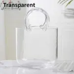 Aesthetic Flower Glass Basket Vase Fish Tank