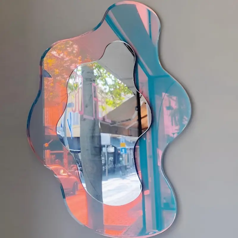 Aesthetic Geometric Acrylic Mirror Shimmering Frameless Wall Decoration tag1
