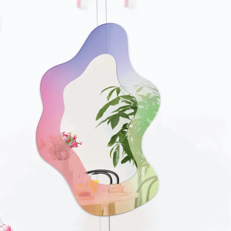 Aesthetic Geometric Acrylic Mirror Shimmering Frameless Wall Decoration tag1