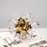 Aesthetic Geometric Cross Crystal Ornament