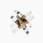 Aesthetic Geometric Cross Crystal Ornament