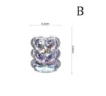 Aesthetic Glass Bubble Makeup Brush Holder Cup