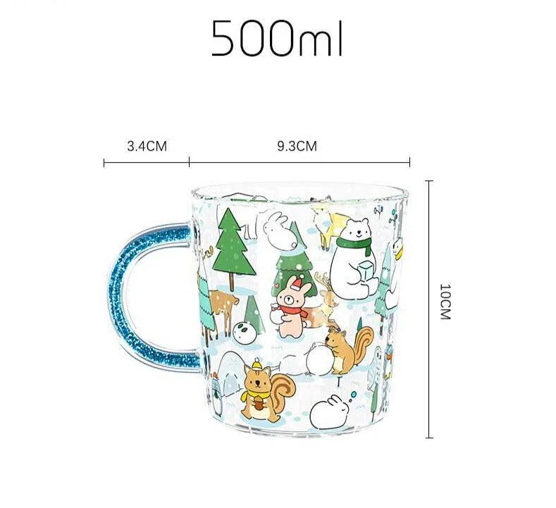 Aesthetic Glass Flower Cottagecore Mugs -
