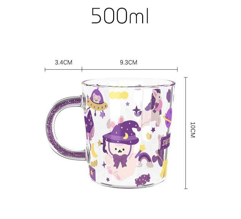 Aesthetic Glass Flower Cottagecore Mugs -