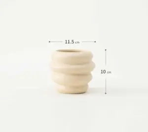 Aesthetic Honey Pot Shaped Ceramic Makeup Brush Holder