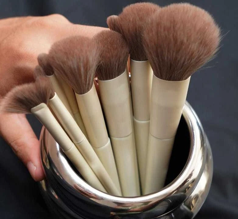 Aesthetic Honey Pot Shaped Ceramic Makeup Brush Holder -