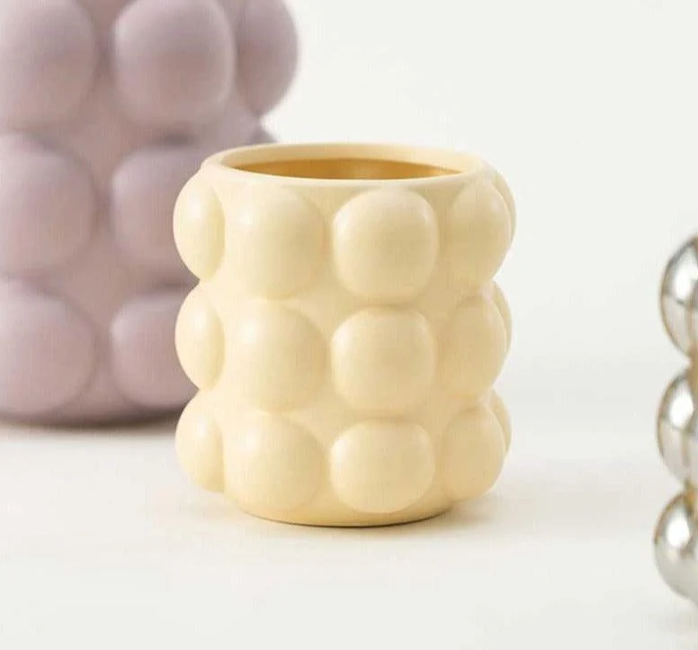 Aesthetic Honey Pot Shaped Ceramic Makeup Brush Holder -