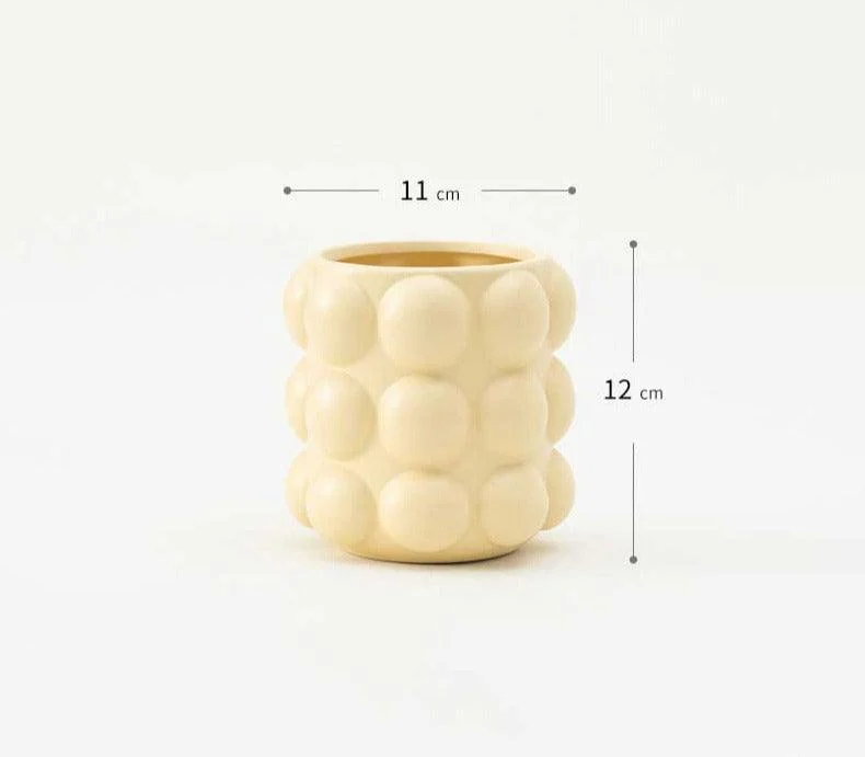 Aesthetic Honey Pot Shaped Ceramic Makeup Brush Holder -